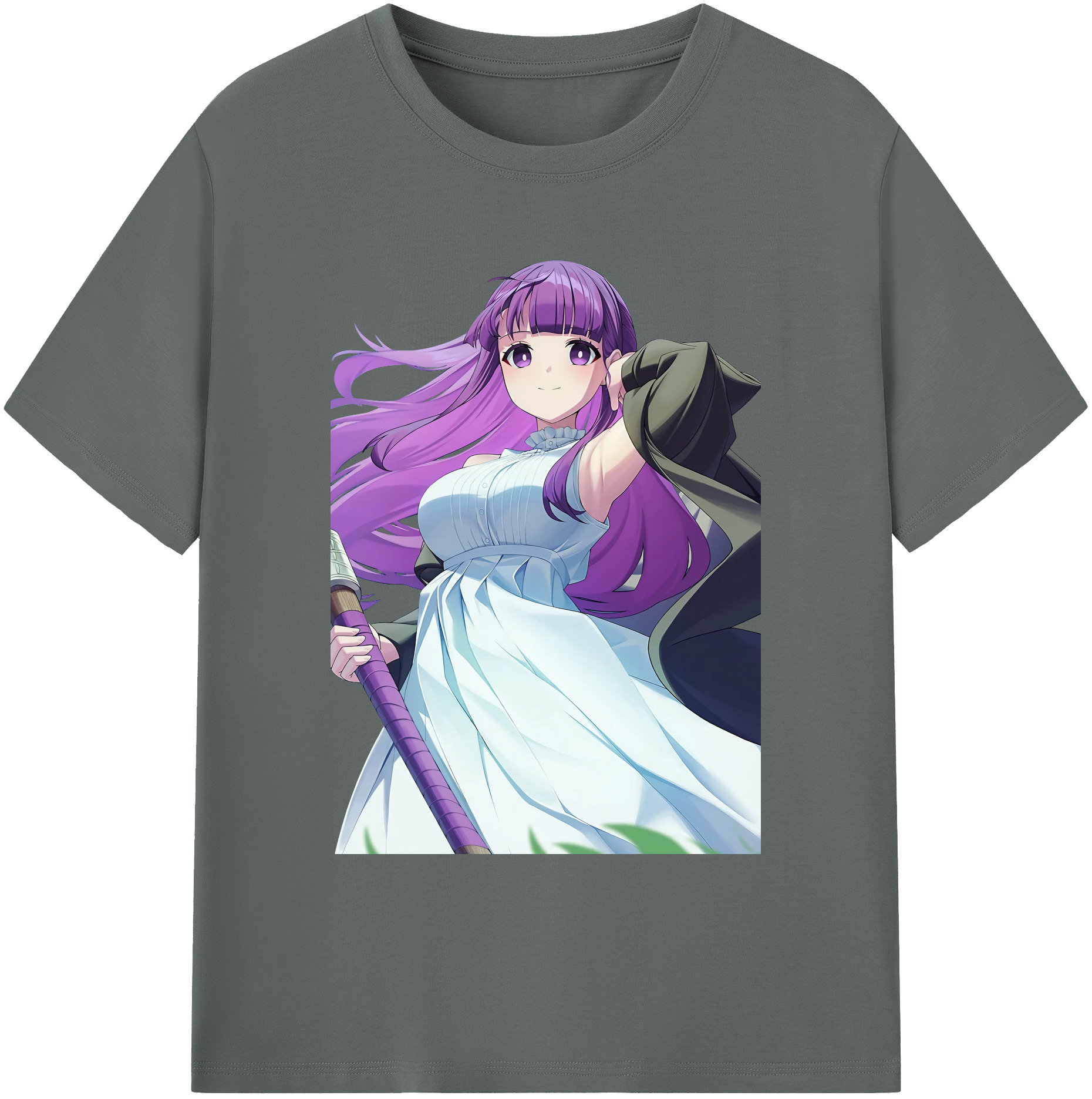 （画像用） 葬送のフリーレン Frieren 綿100％ メンズ半袖Tシャツ｜肌触りやわらか＆通気性